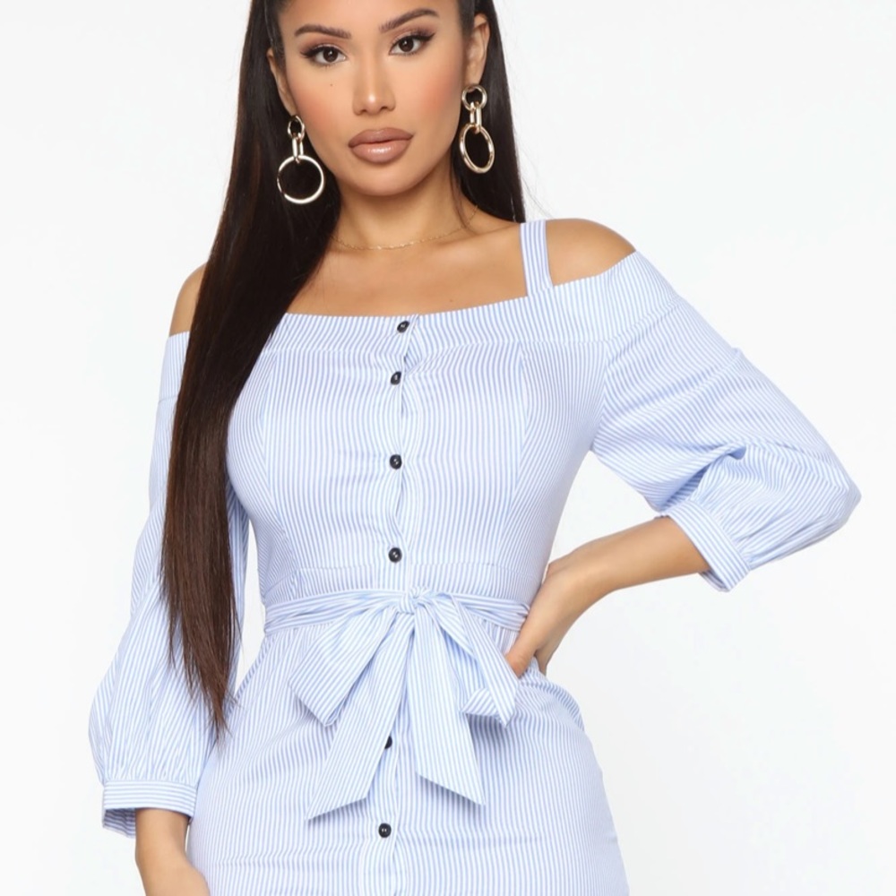 Mini blue dress . Size L